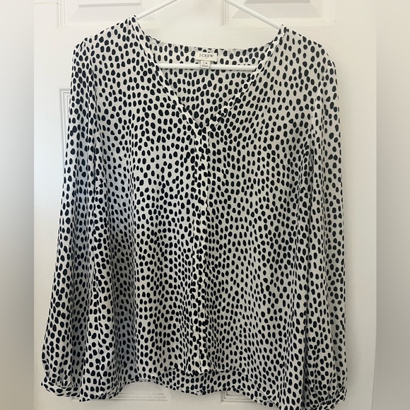 J. Crew Tops - JCrew Sheer Blouse - size 14
